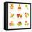 Colourful Children'S Toys Icons-Rainledy-Framed Stretched Canvas