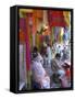 Colourful Clothes Shops, Chandni Chowk Bazaar, Old Delhi, Delhi, India-Eitan Simanor-Framed Stretched Canvas
