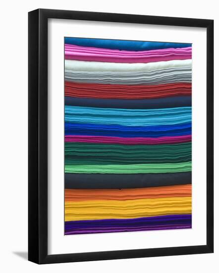 Colourful Cloths, Otavalo, Ecuador-John Coletti-Framed Photographic Print