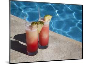 Colourful Cocktails by the Pool, Punta Cana, Dominican Republic, West Indies, Caribbean, Central Am-Frank Fell-Mounted Photographic Print