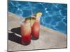 Colourful Cocktails by the Pool, Punta Cana, Dominican Republic, West Indies, Caribbean, Central Am-Frank Fell-Mounted Photographic Print