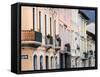 Colourful Colonial Architecture, Quito, Ecuador-John Coletti-Framed Stretched Canvas