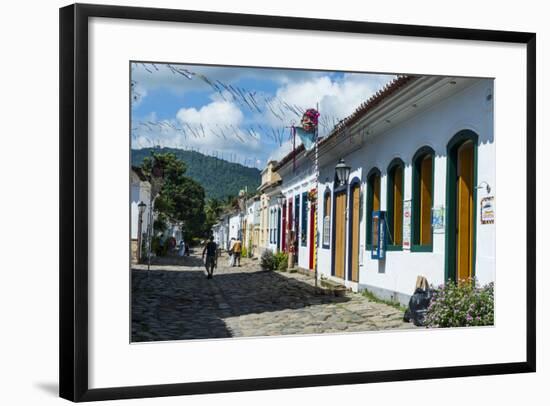 Colourful Colonial Houses in Paraty, South of Rio De Janeiro, Brazil, South America-Michael Runkel-Framed Photographic Print