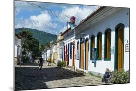 Colourful Colonial Houses in Paraty, South of Rio De Janeiro, Brazil, South America-Michael Runkel-Mounted Photographic Print