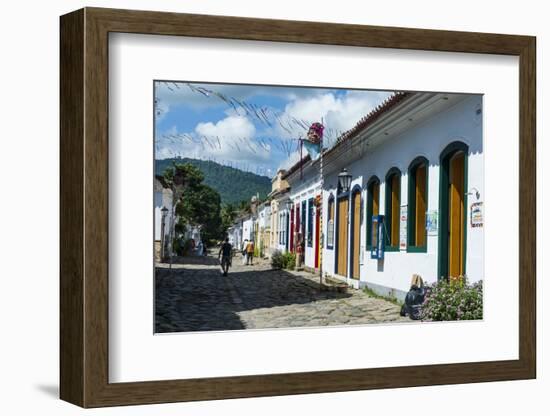 Colourful Colonial Houses in Paraty, South of Rio De Janeiro, Brazil, South America-Michael Runkel-Framed Photographic Print