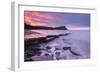 Colourful Dawn Sky Above Kimmeridge Bay on the Jurassic Coast, Dorset, England. Winter-Adam Burton-Framed Photographic Print