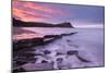 Colourful Dawn Sky Above Kimmeridge Bay on the Jurassic Coast, Dorset, England. Winter-Adam Burton-Mounted Photographic Print