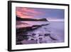 Colourful Dawn Sky Above Kimmeridge Bay on the Jurassic Coast, Dorset, England. Winter-Adam Burton-Framed Photographic Print