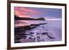 Colourful Dawn Sky Above Kimmeridge Bay on the Jurassic Coast, Dorset, England. Winter-Adam Burton-Framed Photographic Print