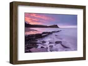 Colourful Dawn Sky Above Kimmeridge Bay on the Jurassic Coast, Dorset, England. Winter-Adam Burton-Framed Photographic Print