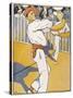 Colourful Depiction of Basque Pelota Players-Gose-Stretched Canvas