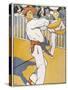 Colourful Depiction of Basque Pelota Players-Gose-Stretched Canvas