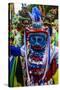 Colourful Dressed Masked Man in the Carneval (Carnival) in Santo Domingo-Michael Runkel-Stretched Canvas