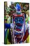 Colourful Dressed Masked Man in the Carneval (Carnival) in Santo Domingo-Michael Runkel-Stretched Canvas