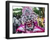 Colourful Dressed Masked Man in the Carneval (Carnival) in Santo Domingo-Michael Runkel-Framed Photographic Print