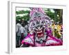 Colourful Dressed Masked Man in the Carneval (Carnival) in Santo Domingo-Michael Runkel-Framed Photographic Print