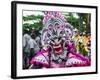 Colourful Dressed Masked Man in the Carneval (Carnival) in Santo Domingo-Michael Runkel-Framed Photographic Print