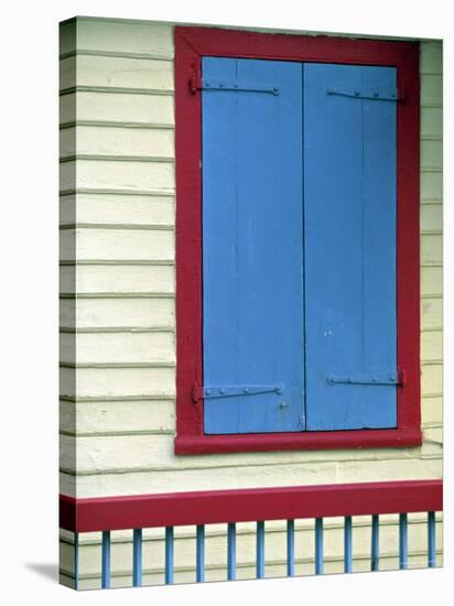 Colourful Facade, Gustavia, St. Barts, French West Indes-Walter Bibikow-Stretched Canvas