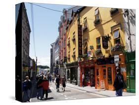 Colourful Facades, Galway, County Galway, Connacht, Eire (Republic of Ireland)-Ken Gillham-Stretched Canvas