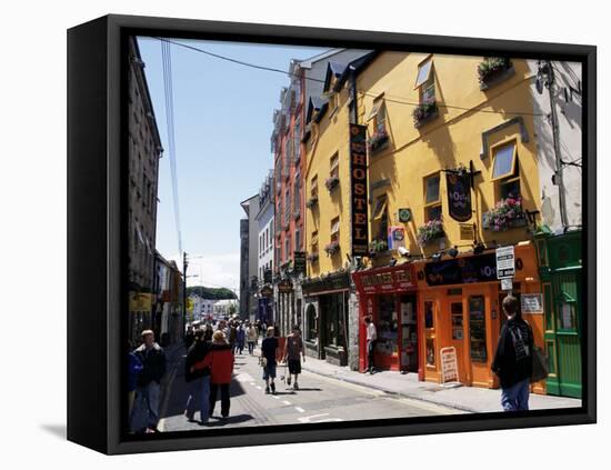 Colourful Facades, Galway, County Galway, Connacht, Eire (Republic of Ireland)-Ken Gillham-Framed Stretched Canvas