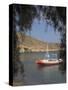 Colourful Fishing Boat on Sea, Kato Zakro, East Coast, Crete, Greek Islands, Greece-Eitan Simanor-Stretched Canvas