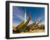 Colourful Fishing Boats at the Fishing Habour, Nouakchott, Mauritania, Africa-Michael Runkel-Framed Photographic Print