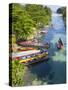 Colourful Fishing Boats on White River, Ocho Rios, St. Ann Parish, Jamaica, Caribbean-Doug Pearson-Stretched Canvas