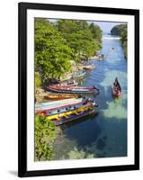 Colourful Fishing Boats on White River, Ocho Rios, St. Ann Parish, Jamaica, Caribbean-Doug Pearson-Framed Photographic Print