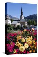 Colourful flowers in the village of Saint Gervais les Bains in the French Alps, Haute-Savoie-Godong-Stretched Canvas
