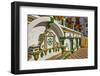 Colourful Fountain and tile work in the Main Square, Competa, Malaga Province. Andalucia, Spain-Panoramic Images-Framed Photographic Print