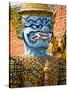 Colourful Guardian Statue Close Up, Grand Palace, Bangkok, Thailand, Southeast Asia, Asia-Matthew Williams-Ellis-Stretched Canvas