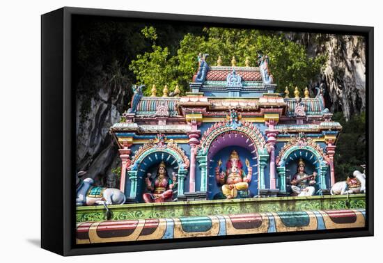 Colourful Hindu statues, Batu Caves, Kuala Lumpur, Malaysia, Southeast Asia, Asia-Matthew Williams-Ellis-Framed Stretched Canvas