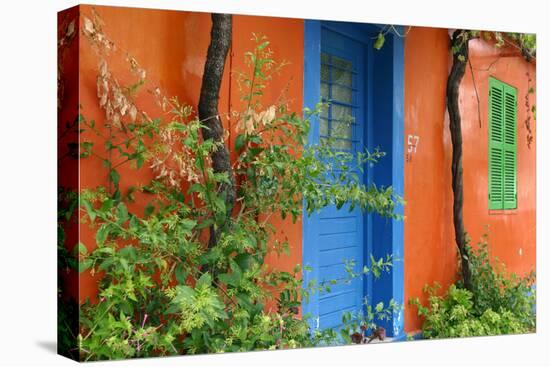 Colourful House, Assos, Kefalonia, Greece-Peter Thompson-Stretched Canvas