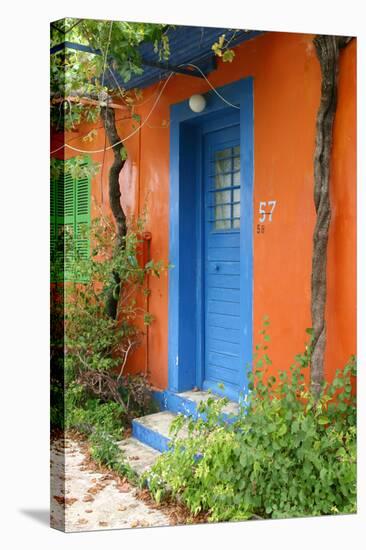 Colourful House, Assos, Kefalonia, Greece-Peter Thompson-Stretched Canvas