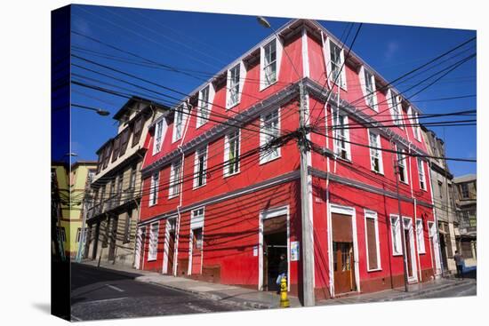 Colourful House, Valparaiso, Chile-Peter Groenendijk-Stretched Canvas