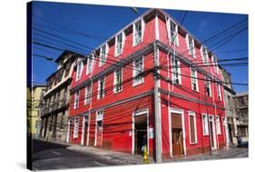 Colourful House, Valparaiso, Chile-Peter Groenendijk-Stretched Canvas