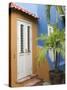 Colourful House, Willemstad, Curacao, Netherlands Antilles, Caribbean-Walter Bibikow-Stretched Canvas