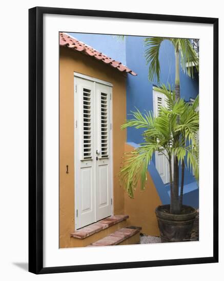 Colourful House, Willemstad, Curacao, Netherlands Antilles, Caribbean-Walter Bibikow-Framed Photographic Print