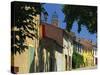 Colourful Houses and Church, Puyloubier, Near Aix-En-Provence, Bouches-Du-Rhone, Provence, France-Tomlinson Ruth-Stretched Canvas