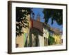 Colourful Houses and Church, Puyloubier, Near Aix-En-Provence, Bouches-Du-Rhone, Provence, France-Tomlinson Ruth-Framed Photographic Print