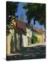 Colourful Houses and Church, Puyloubier, Near Aix-En-Provence, Bouches-Du-Rhone, Provence, France-Tomlinson Ruth-Stretched Canvas