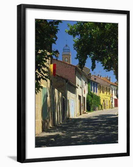 Colourful Houses and Church, Puyloubier, Near Aix-En-Provence, Bouches-Du-Rhone, Provence, France-Tomlinson Ruth-Framed Photographic Print