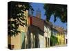 Colourful Houses and Church, Puyloubier, Near Aix-En-Provence, Bouches-Du-Rhone, Provence, France-Tomlinson Ruth-Stretched Canvas