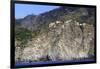 Colourful houses and cliffs atop rocky promontory, Corniglia, Cinque Terre, UNESCO World Heritage S-Eleanor Scriven-Framed Photographic Print