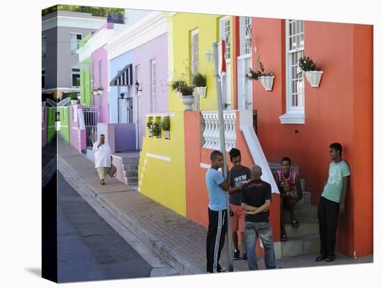 Colourful Houses, Bo-Cape Area, Malay Inhabitants, Cape Town, South Africa, Africa-Peter Groenendijk-Stretched Canvas