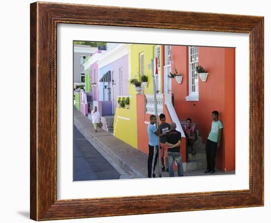 Colourful Houses, Bo-Cape Area, Malay Inhabitants, Cape Town, South Africa, Africa-Peter Groenendijk-Framed Photographic Print