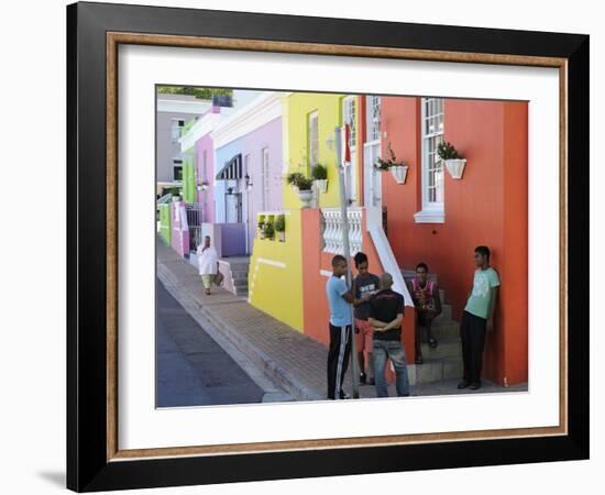 Colourful Houses, Bo-Cape Area, Malay Inhabitants, Cape Town, South Africa, Africa-Peter Groenendijk-Framed Photographic Print