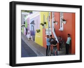 Colourful Houses, Bo-Cape Area, Malay Inhabitants, Cape Town, South Africa, Africa-Peter Groenendijk-Framed Photographic Print