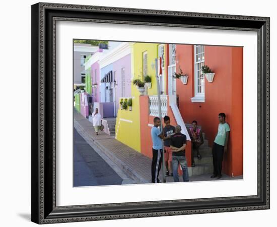 Colourful Houses, Bo-Cape Area, Malay Inhabitants, Cape Town, South Africa, Africa-Peter Groenendijk-Framed Photographic Print