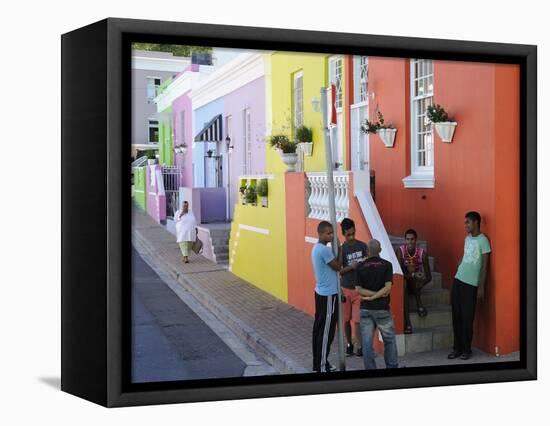 Colourful Houses, Bo-Cape Area, Malay Inhabitants, Cape Town, South Africa, Africa-Peter Groenendijk-Framed Stretched Canvas